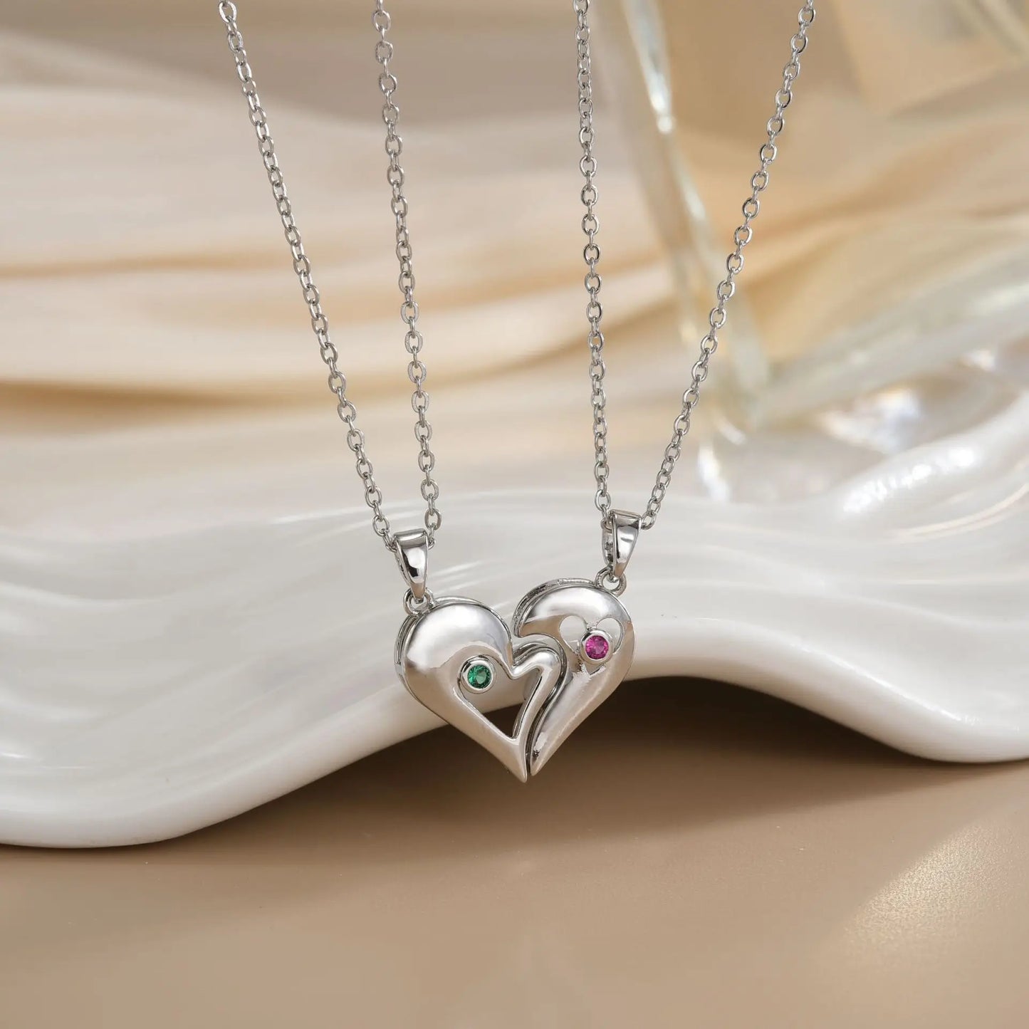 Magnetic Sun & Moon Necklace Set - Celestial Couple Jewelry