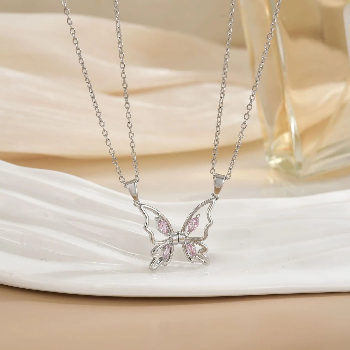 Magnetic Sun & Moon Necklace Set - Celestial Couple Jewelry