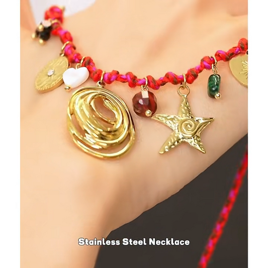 Gold Rope Chain - Handmade Natural Stone Necklace | Pure Vita Dubai
