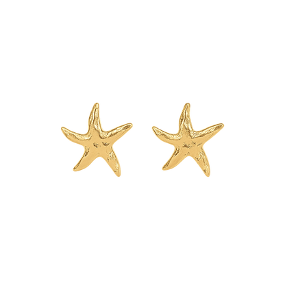 "Rebel Tide" Gold Starfish Studs