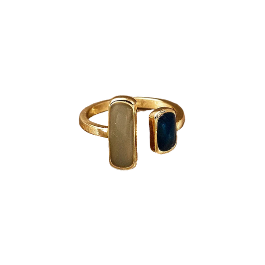 Pearl & Tide Adjustable Starfish Ring — Korean Glam Gold Ring