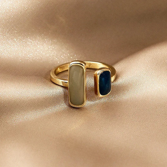 Pearl & Tide Adjustable Starfish Ring — Korean Glam Gold Ring