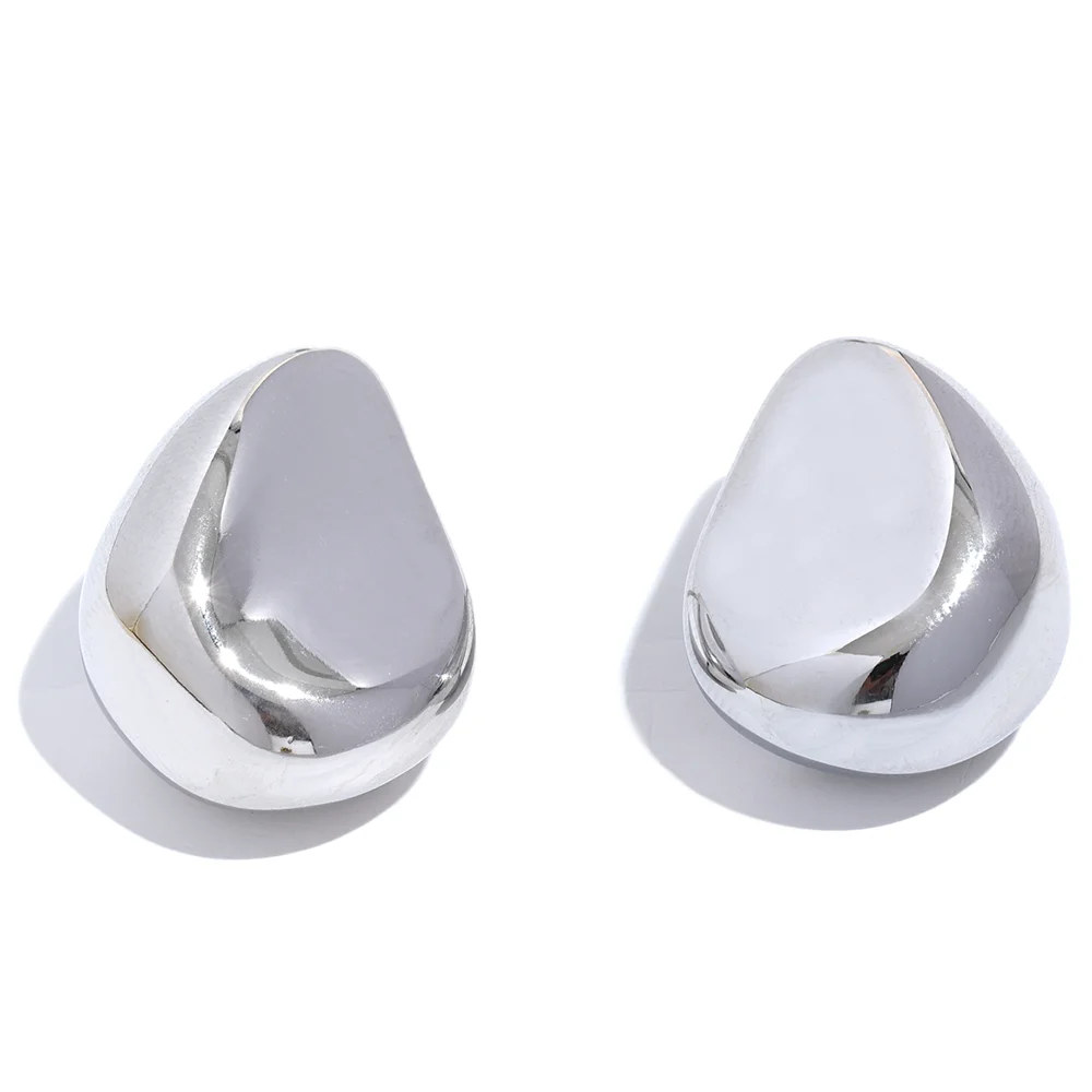 Geometric Hollow Stud Earrings - 18K Gold Plated Stainless Steel Waterproof