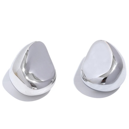 Geometric Hollow Stud Earrings - 18K Gold Plated Stainless Steel Waterproof