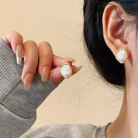 Irregular Pearl Earrings