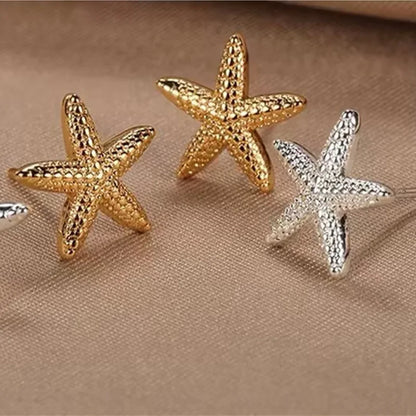 "Rebel Tide" Gold Starfish Studs