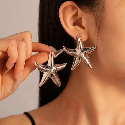 "Rebel Tide" Gold Starfish Studs
