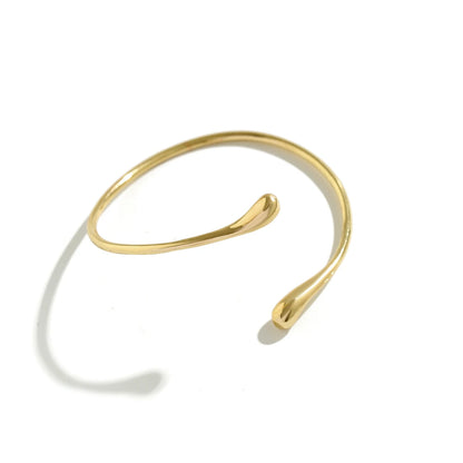 Vintage Water Drop Cuff Bracelet - Bohemian Geometric Open Bangle