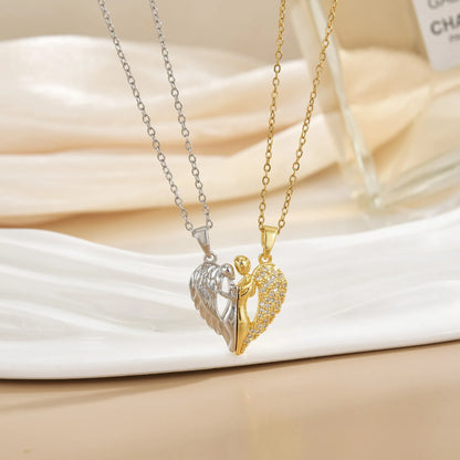 Magnetic Sun & Moon Necklace Set - Celestial Couple Jewelry