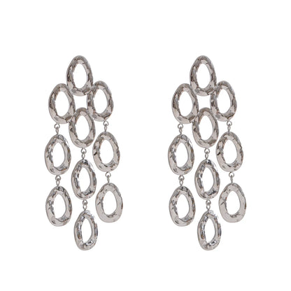 Gold Drop Dangle Earrings - Waterproof Statement Stainless Steel for Women