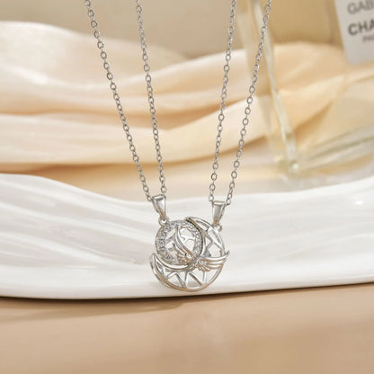Magnetic Sun & Moon Necklace Set - Celestial Couple Jewelry