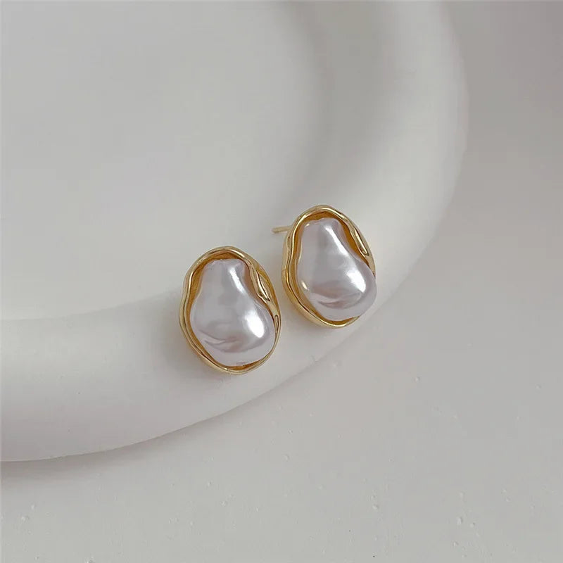 Irregular Pearl Earrings