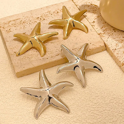 "Rebel Tide" Gold Starfish Studs