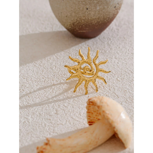 Adjustable Sun Ring - 18K Gold Plated Stainless Steel for Women