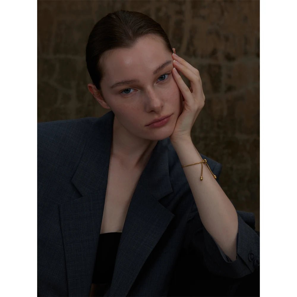 Adjustable bracelet - PVD gold plated chain design | Pure Vita Dubai