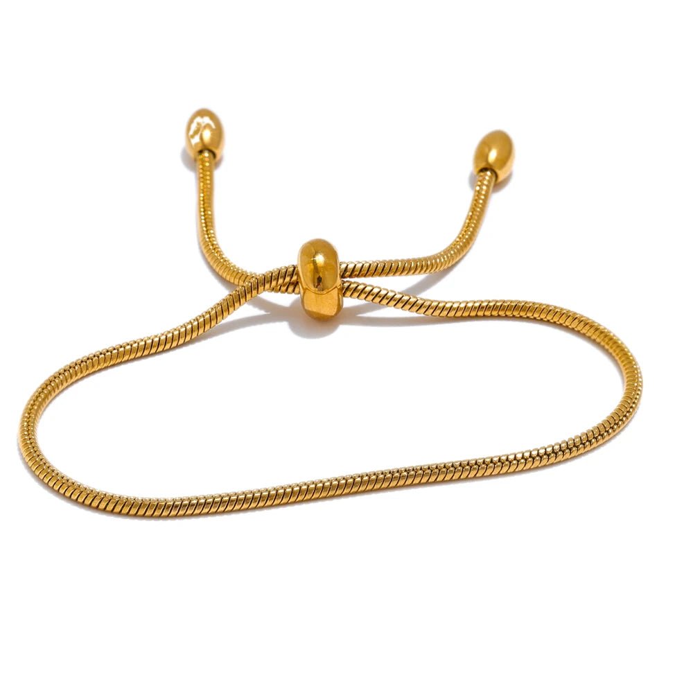 Adjustable bracelet - PVD gold plated chain design | Pure Vita Dubai