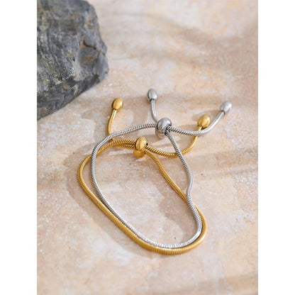 Adjustable bracelet - PVD gold plated chain design | Pure Vita Dubai