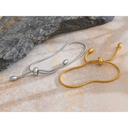 Adjustable bracelet - PVD gold plated chain design | Pure Vita Dubai