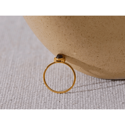 Gemstone rings - natural stone oval design for women | Pure Vita Dubai