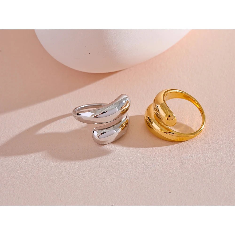 Chunky gold ring - wide statement band design for women | Pure Vita Dubai